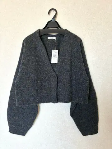 새상품 YAMADAYA 라디에이트 믹스 숏 니트 가디건 네이비