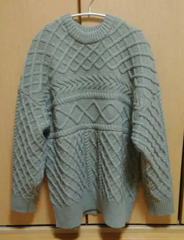 [ 미사용 ] selectmoca 랜덤 케이블 오버 니트