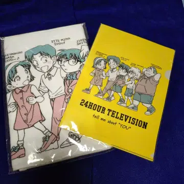 24시간 TV 48 차리티 페이스 타월 및 클리어 파일 명탐정 코난
