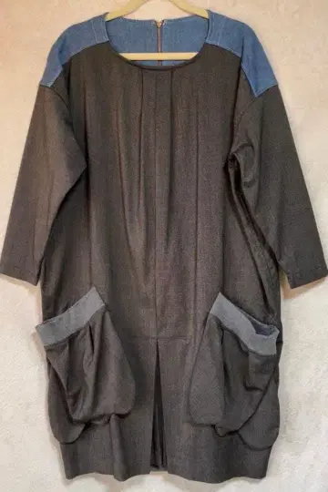 [ 새상품급 ] 메르시보쿠 데님 절개 오케 원피스