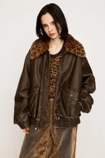 SLY WASHED PUFFER 블루종