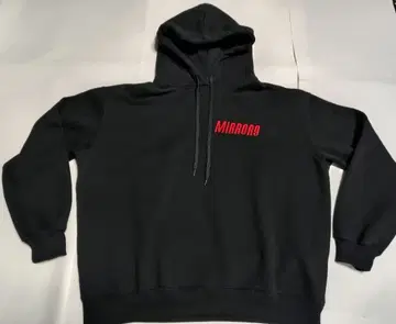 MIRROR9 블랙 후드티 후드 부착