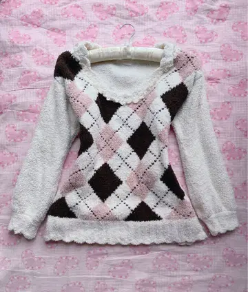 LIZ LISA 리즈리사 아가일 니트 y2k coquette 0s