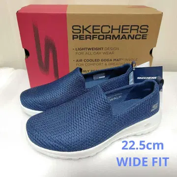 [ 미사용 ] 스케쳐스 고워크 조이 스니커즈 와이드 네이비