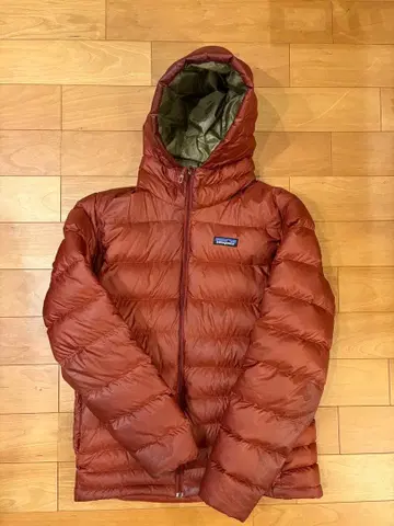 patagonia 후드 부착 다운 자켓 S 브라운