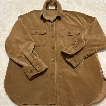 MACPHEE 브라운 코듀로이 긴팔 셔츠