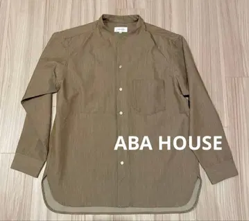 아바하우스 ABA HOUSE 블라우스 긴팔 셔츠 카멜 베이지