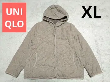 유니클로 퀼팅 자켓 보아 안감 베이지 XL 사이즈