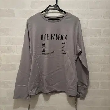 [미테파브리카] 그레이 긴팔 T셔츠 프린트
