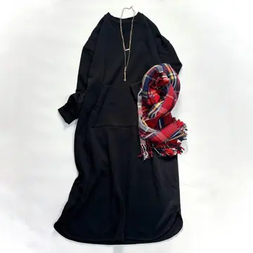 쉽스애니 USA 코튼 속기모 포켓 맨투맨 원피스 25AW