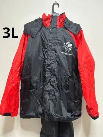 크로스 팩터 낚시용 방한복 빨간색/블랙 상하의 세트