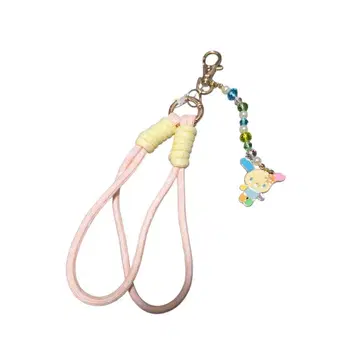 아베일 우사하나 폰 스트랩 캐릭터 포함 핑크 키링