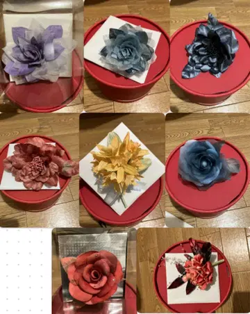 8개 Xmas 세일 묶음 판매 핸드메이드 코사지 로즈 등 브로치