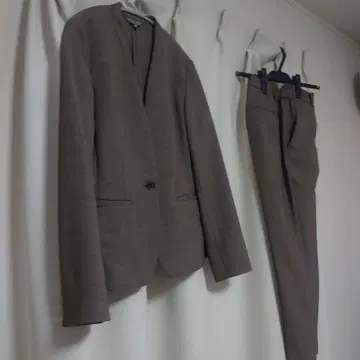 브라운 비즈니스 정장 세트 38