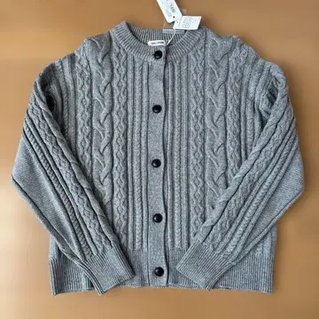 fork&spoon 아란 패턴 니트 가디건