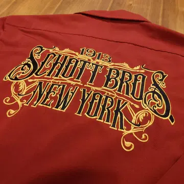 Schott 자수 워크 셔츠 M 사이즈