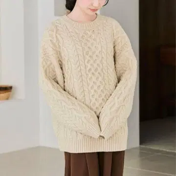 시마무라 choco 콜라보 케이블 니트