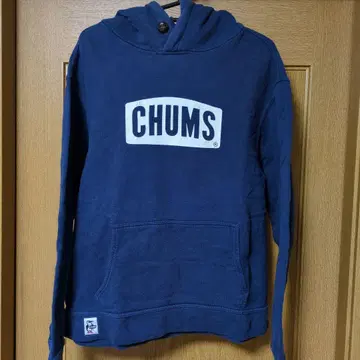 CHUMS 네이비 후드 부착 후드티