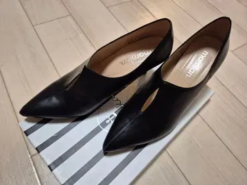 MAMIAN 블랙 스틸레토 컷 아웃 펌프스