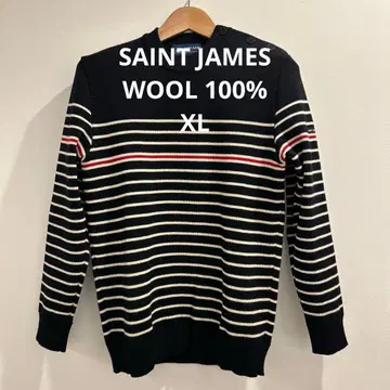 [컨디션 최상] SAINT JAMES 멀티 보더 니트 사이드넥 XL 상당