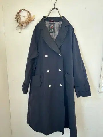 블랙 더블 브레스트 코트 일본제 레어크