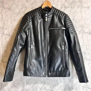 단종품 자라 인조 가죽 싱글 라이더 자켓 바이커