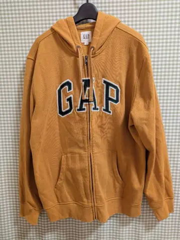 GAP 지퍼 후드티 머스타드색 L