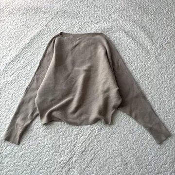 니트 스웨터 돌먼 슬리브 베이지 M 체형 커버 가을/겨울