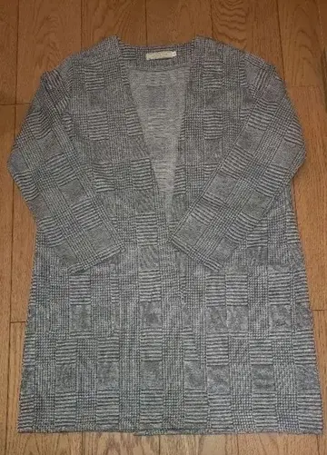 CROCODILE 노카라 가디건 자켓 M 사이즈 그레이