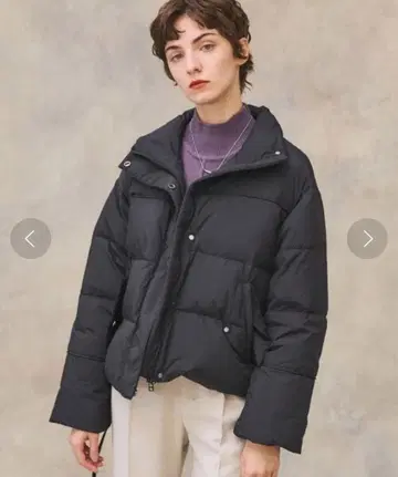 블랙 숏 기장 다운 자켓 SLEEP 다운 숏