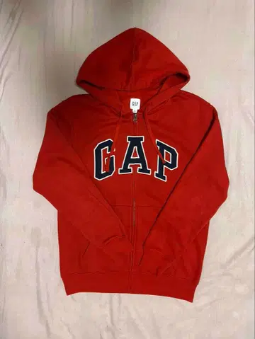 GAP 풀 지퍼 후드티 XS 레드