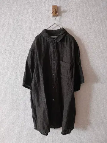 02253-0051 린넨 글렌체크 반팔 셔츠