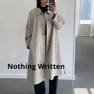 NOTHING WRITTEN 트렌치코트 라이트 그레이