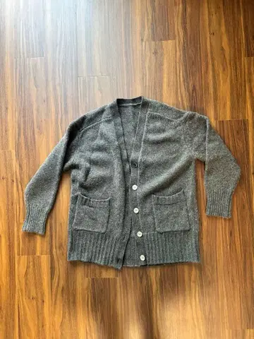 ROPE 울 혼방 그레이 가디건