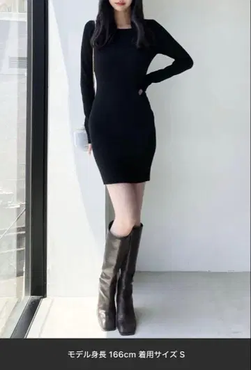 RESEXXY 스테디셀러 인기 미 실루엣 리브 니트 원피스