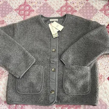 새상품 cross talk club 안감 부착 그레이 플리스 자켓 M-L