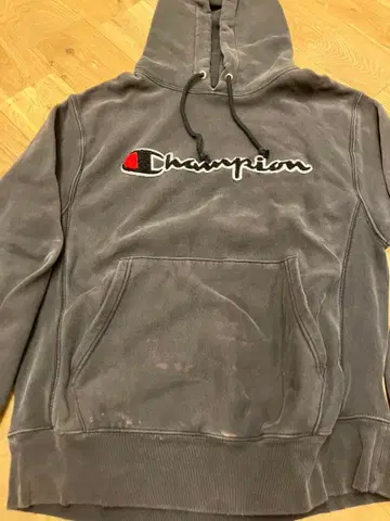 챔피온 리버스 위브 후드티 블랙 페이드 M