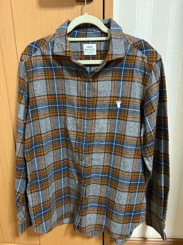 coen 체크 무늬 긴팔 셔츠 L