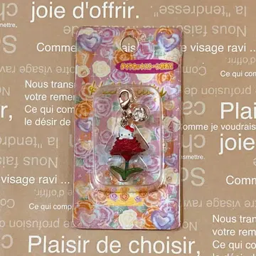 하자품 헬로키티 장미 지퍼 마스코트 레어 K408