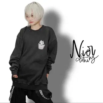 NieR 고품질 안쪽 복슬복슬 VINTAGE BIG PULLOVER