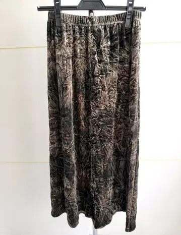 melange 메 타이다이 무늬 벨로아 롱 스커트