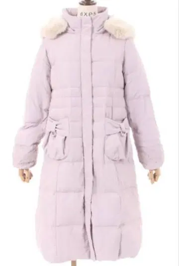 리본 포켓 다운 코트