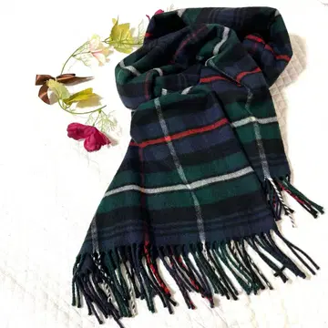 존스톤즈 캐시미어 대형 타탄 체크 스톨 190 x 70cm