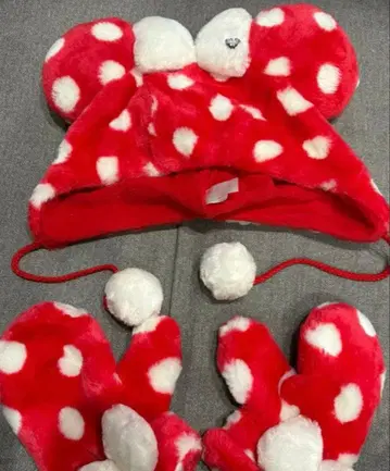 미니 팬캡 디즈니 팬캡 장갑 세트 미튼 세트