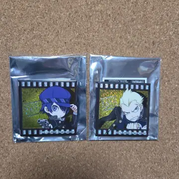 페르소나 Q2 스퀘어 홀로 캔뱃지 타츠마 키지, 시로가네 나오토 세트