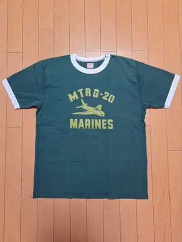쿠시맨 MTRG-20 MARINES 그린 티셔츠 L 사이즈