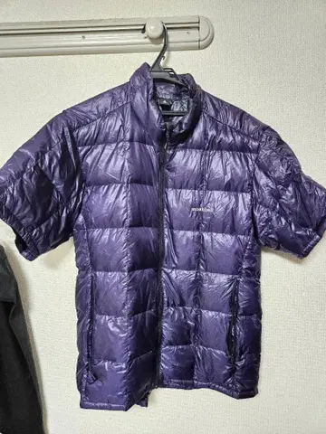 mont-bell XL 퍼플 다운 자켓 반팔