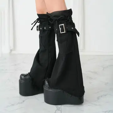 유메텐보 별 디자인 데님 레그 워머