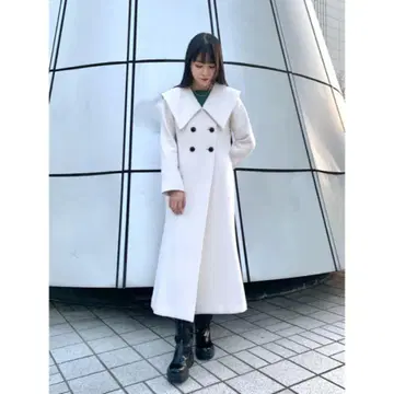 lily brown 빅 칼라 슬림 머메이드 코트