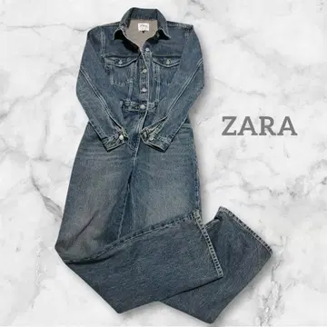 ZARA 데님 오버롤 블루